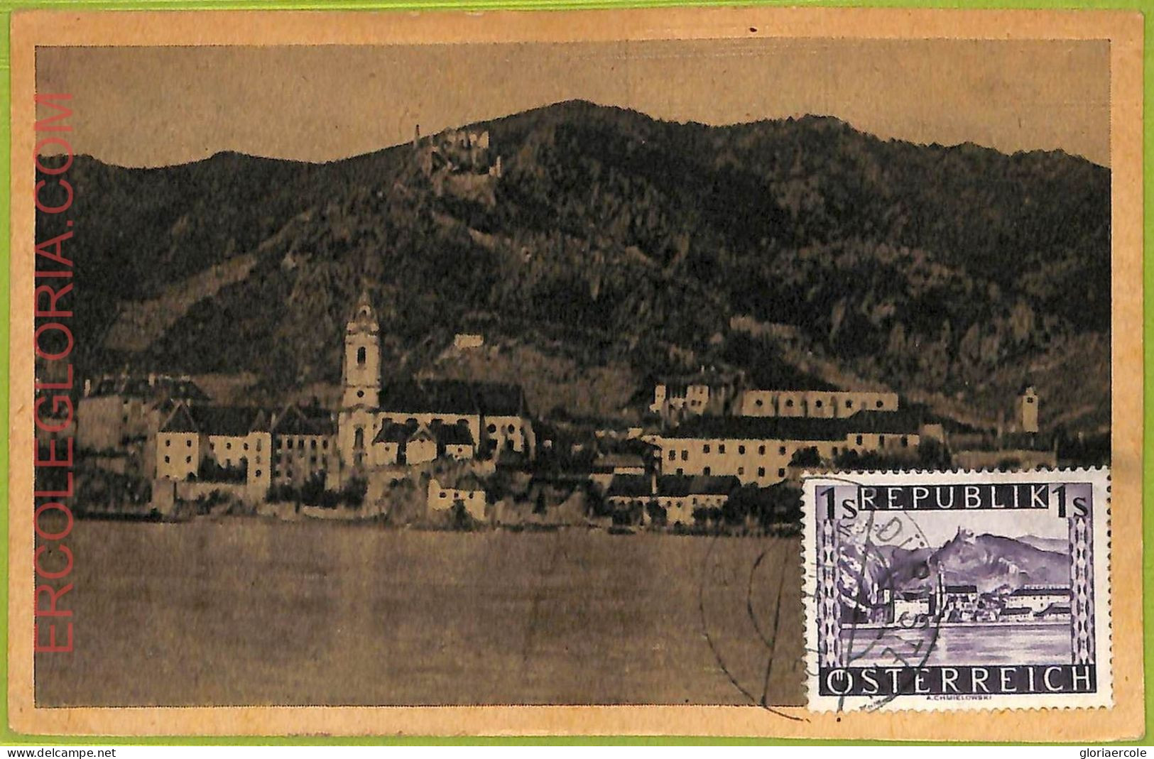 Ad3300 - AUSTRIA - Postal History - MAXIMUM CARD - 1948 - Dornstein - Cartes-Maximum (CM)