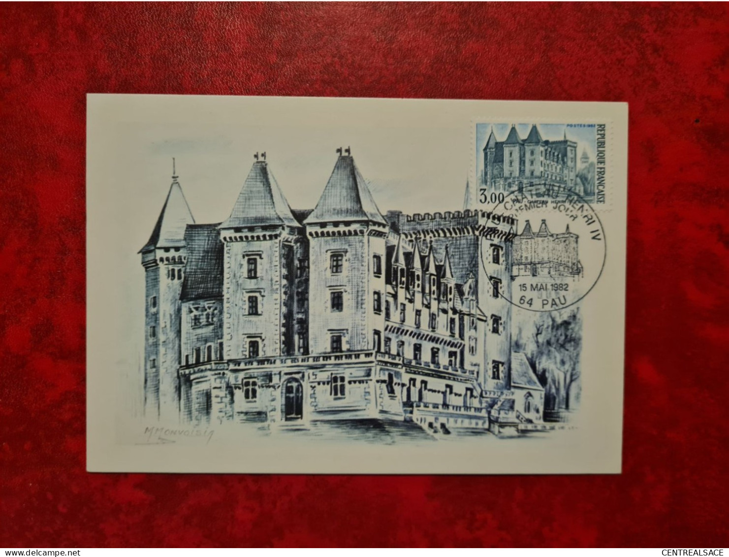 Carte Maximum 1982 PAU CHATEAU HENRI  IV - 1980-1989