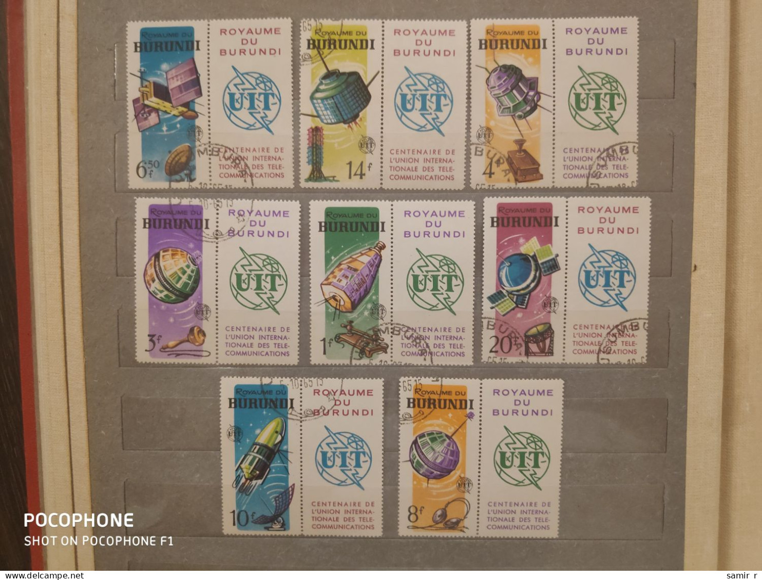 1965	Burundi	Space (F92) - Used Stamps