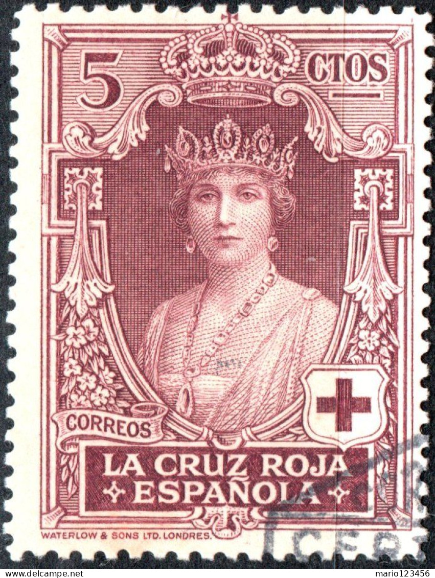 SPAGNA, SPAIN, CROCE ROSSA, RED CROSS, 1926, USATI Mi:ES 300, Scott:ES B3, Yt:ES 289 - Used Stamps