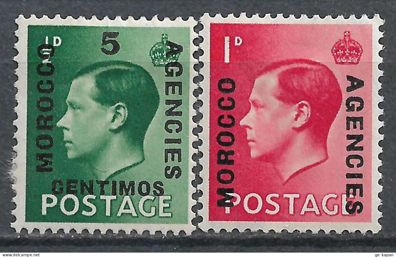 1936 BRITISH MOROCCO AGENCIES Set Of 2 MLH STAMPS (Scott # 78,244) - Postämter In Marokko/Tanger (...-1958)