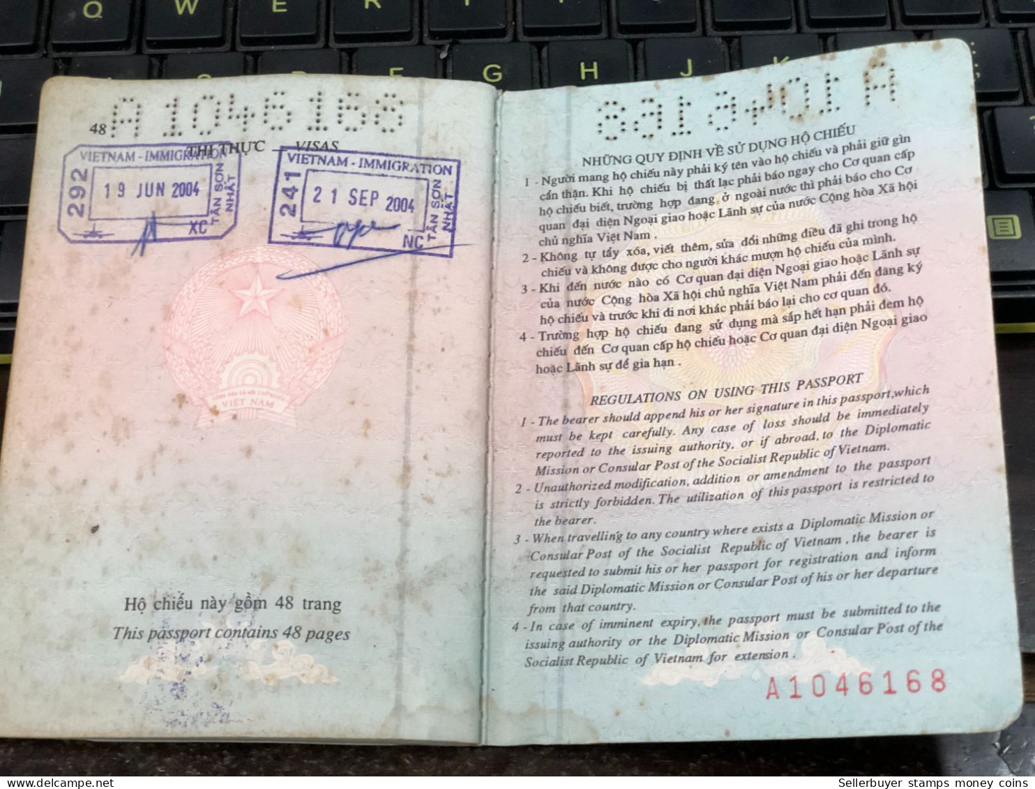 VIET NAMESE-OLD-ID PASSPORT VIET NAM-PASSPORT Is Still Good-name-hung Ngoc Minh Hung-2009-1pcs Book - Collections