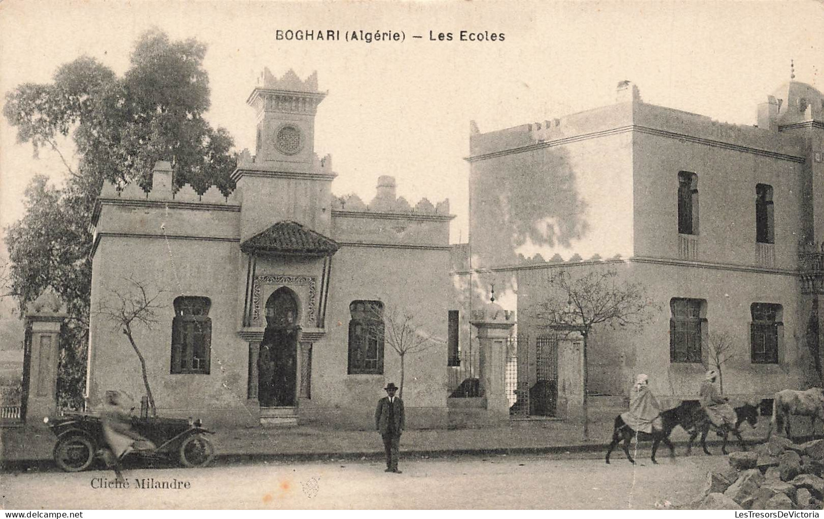 ALGERIE - Boghari - Vue Générale Des écoles - Animé - Carte Postale Ancienne - Autres & Non Classés