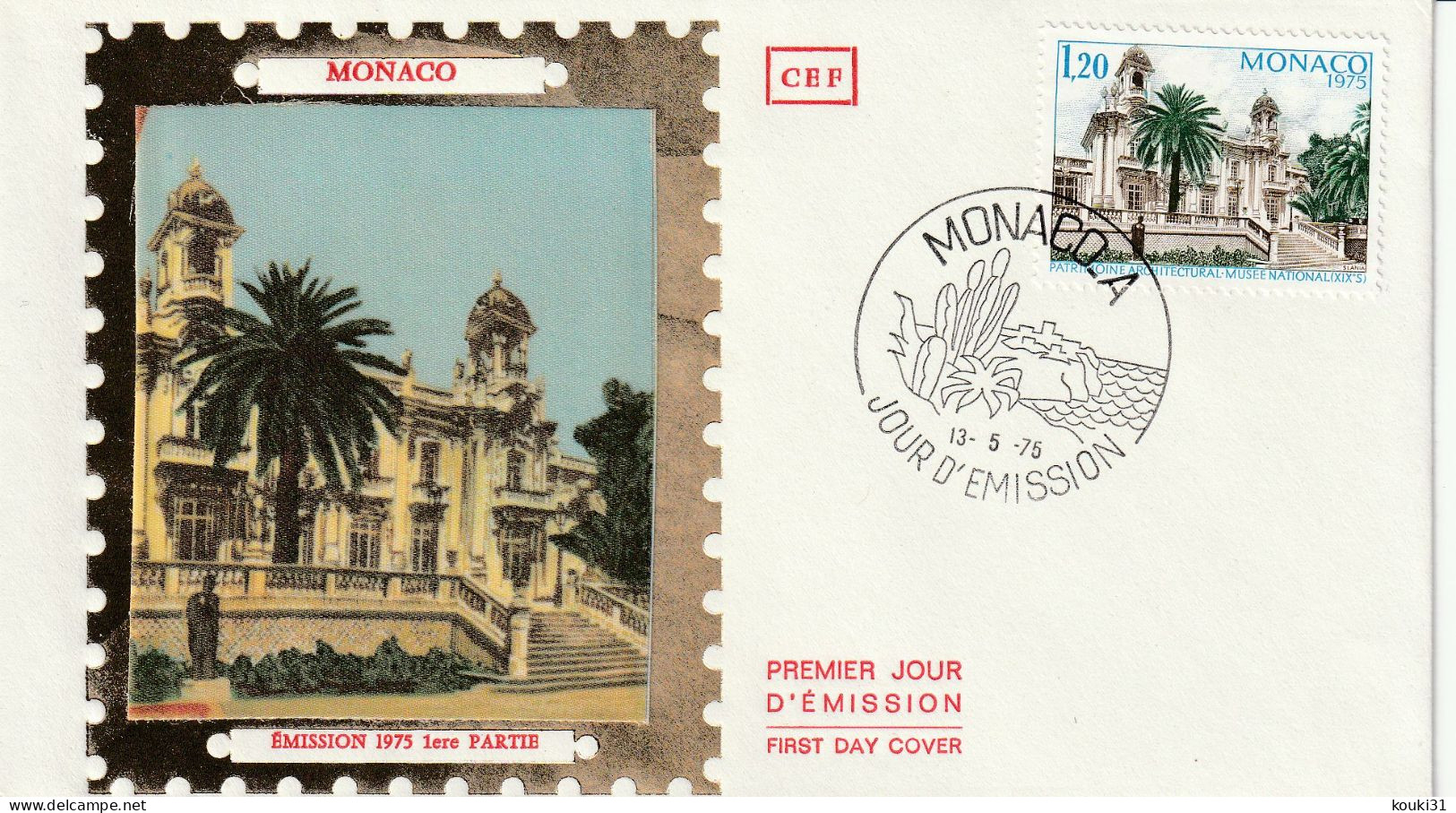 Monaco YT 1016 FDC : Villa Sauber , Patrimoine Architectural - 1975 - FDC