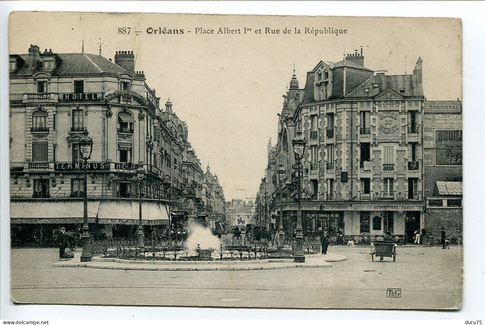Militaria * CACHET Militaire Dépôt Convalescents ( 18e Groupe ) à Louis Rossat à ORLÉANS Sur Carte Place Albert 1er - WW I