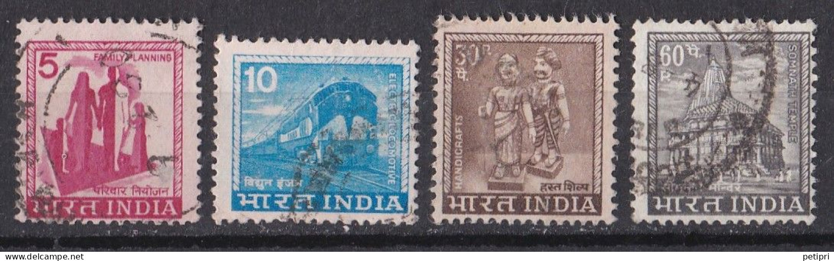 Inde  - 1970  1979 -   Y&T  N °   582   585   586  Et  587   Oblitéré - Usados