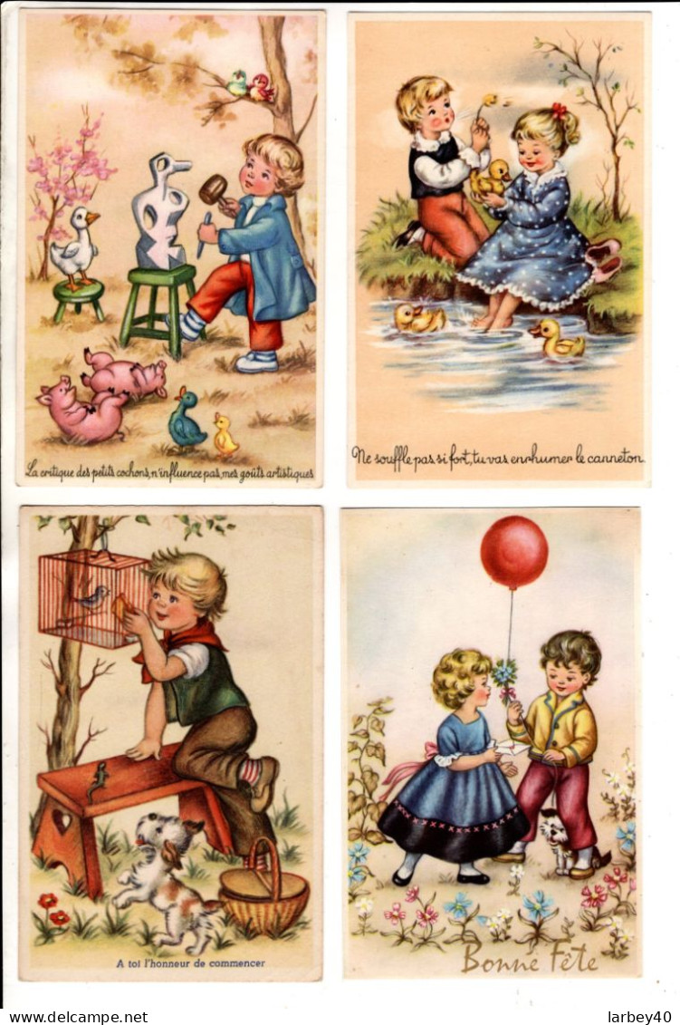 8 Cpa Fantaisie Illustrateur Enfants- Cartes Postales Ancienne - Cartes Postales Ancienne - 1900-1949