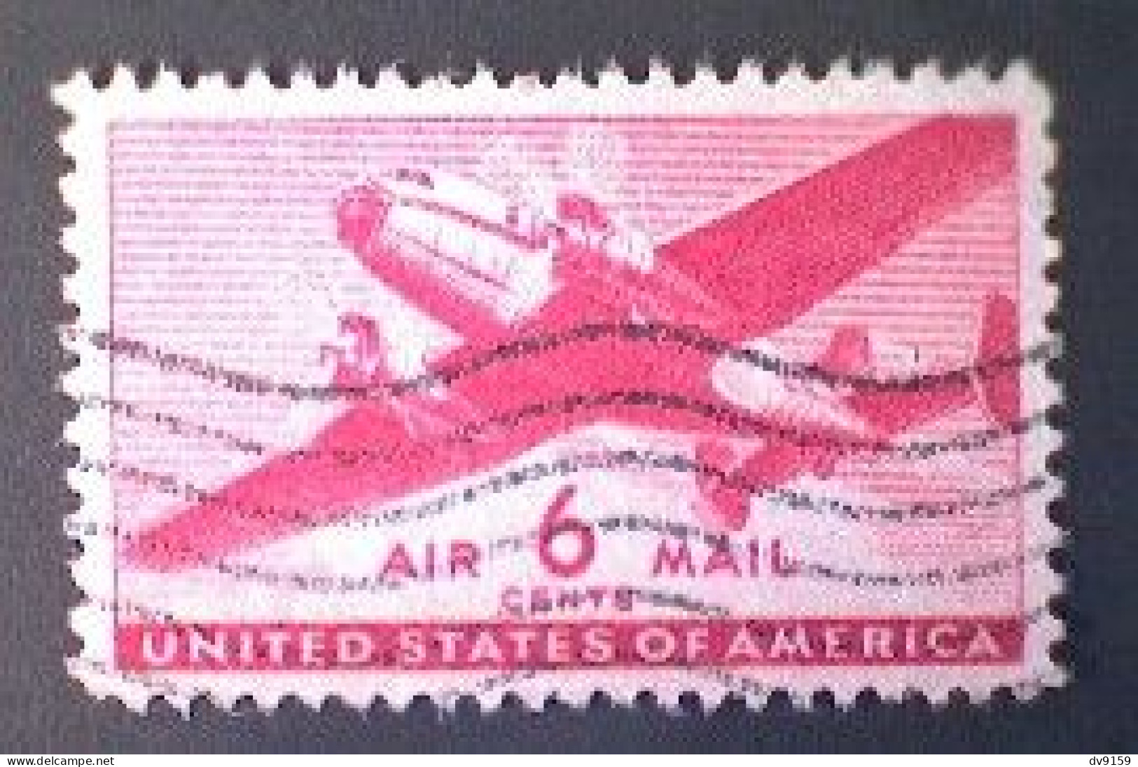 United States, Scott #C25, Used(o), 1941 Air Mail, Transporter Series, 6¢, Carmine - 2a. 1941-1960 Gebraucht