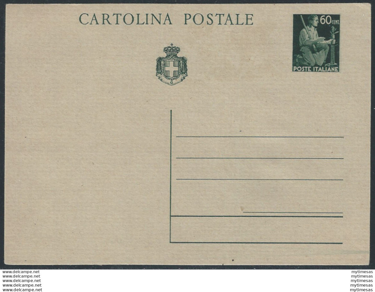 1945 Luogotenenza Cartolina Postale Fil. N. C126 - Andere & Zonder Classificatie