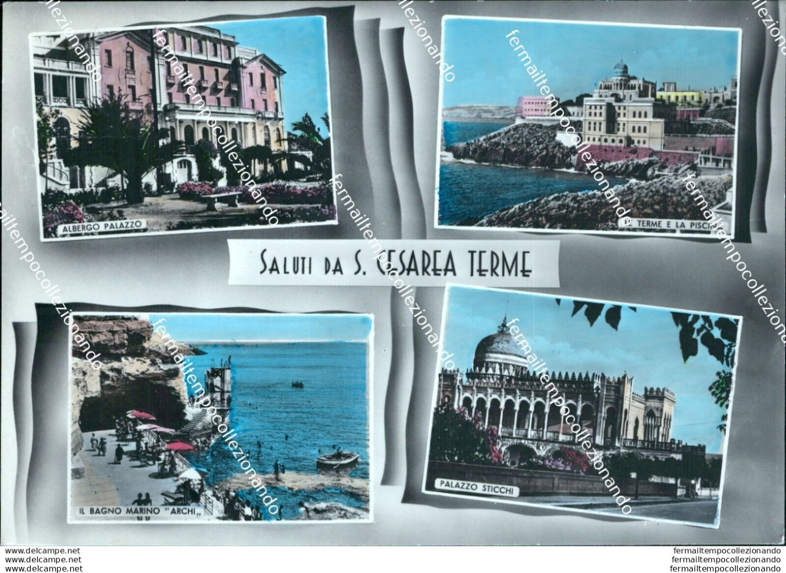 U634 Cartolina Saluti Da S.cesarea Terme  Provincia Di Lecce - Lecce