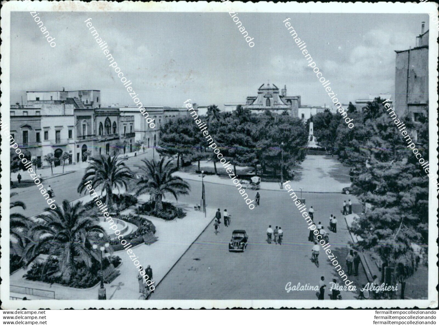 U635 Cartolina Galatina Piazza Alighieri   Provincia Di Lecce - Lecce
