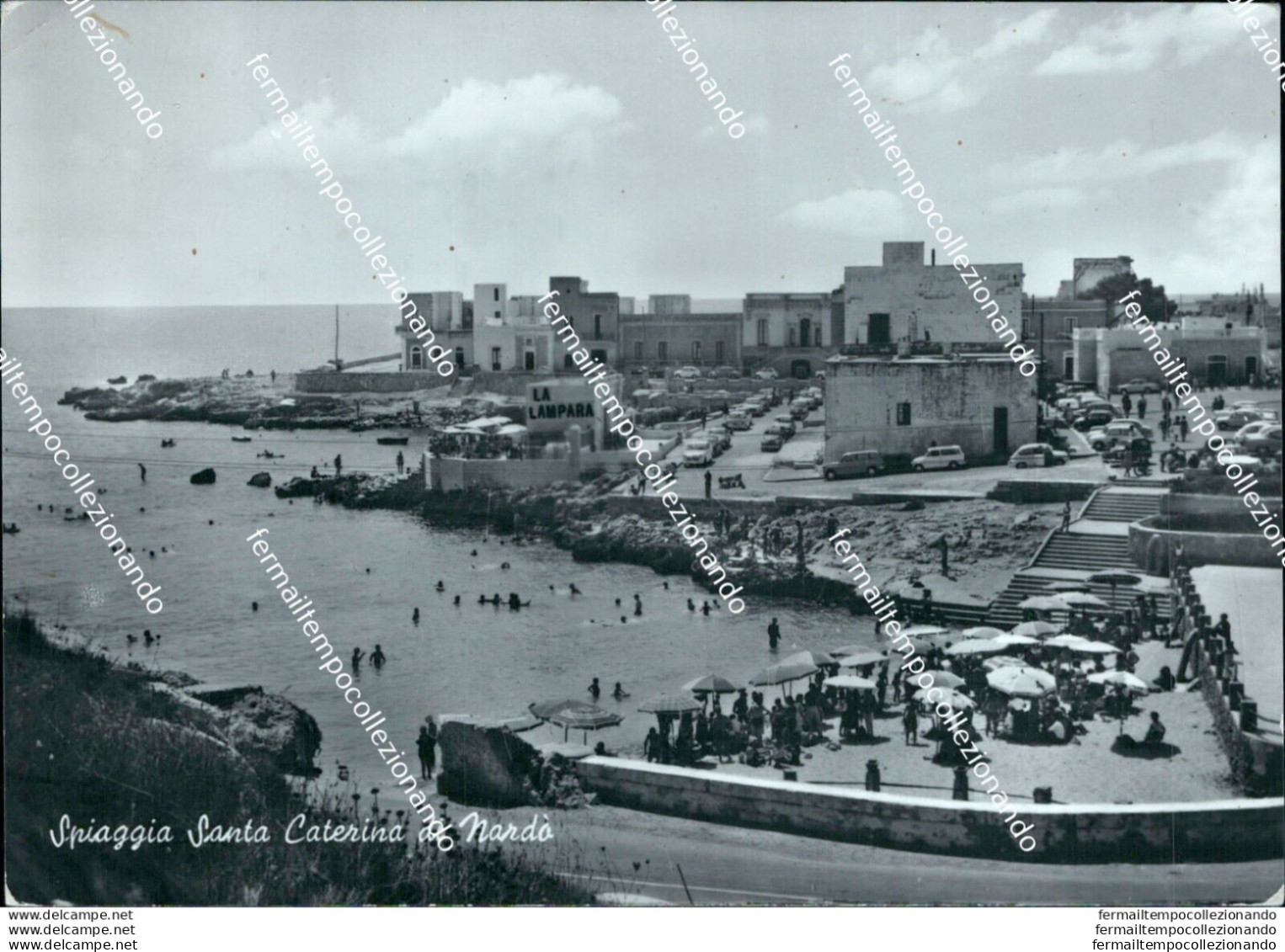U654 Cartolina Spiaggia Di S.caterina Di Nardo' Provincia Di Lecce Spedita 1963 - Lecce