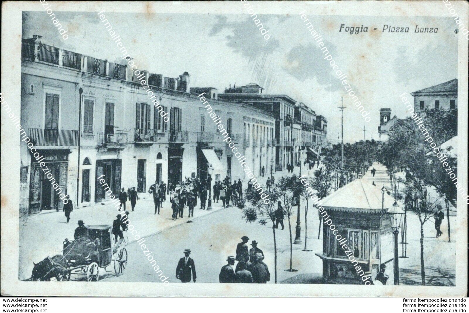 An486 Cartolina Foggia Citta' Piazza Lanza - Foggia