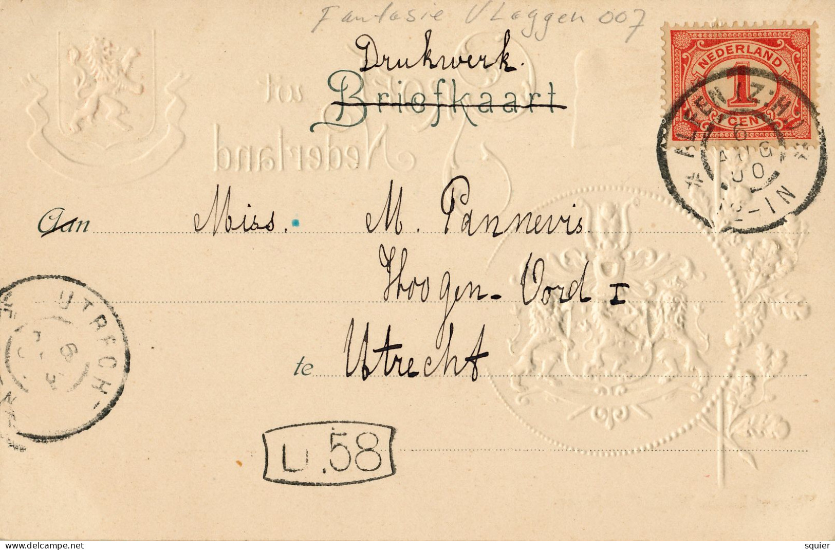 Louis Weijl, Noord Holland,Groet Uit, Poststempel 1900 - Other & Unclassified