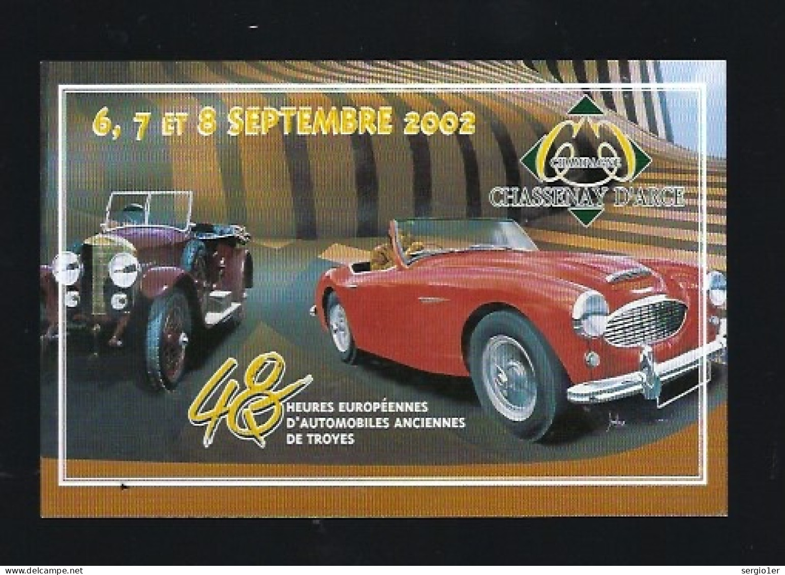 Etiquette Champagne Thème Voiture Sept 2002 48 Heures Européennes D'automobiles Anciennes De Troyes Chassenay D Aube 10 - Champagner