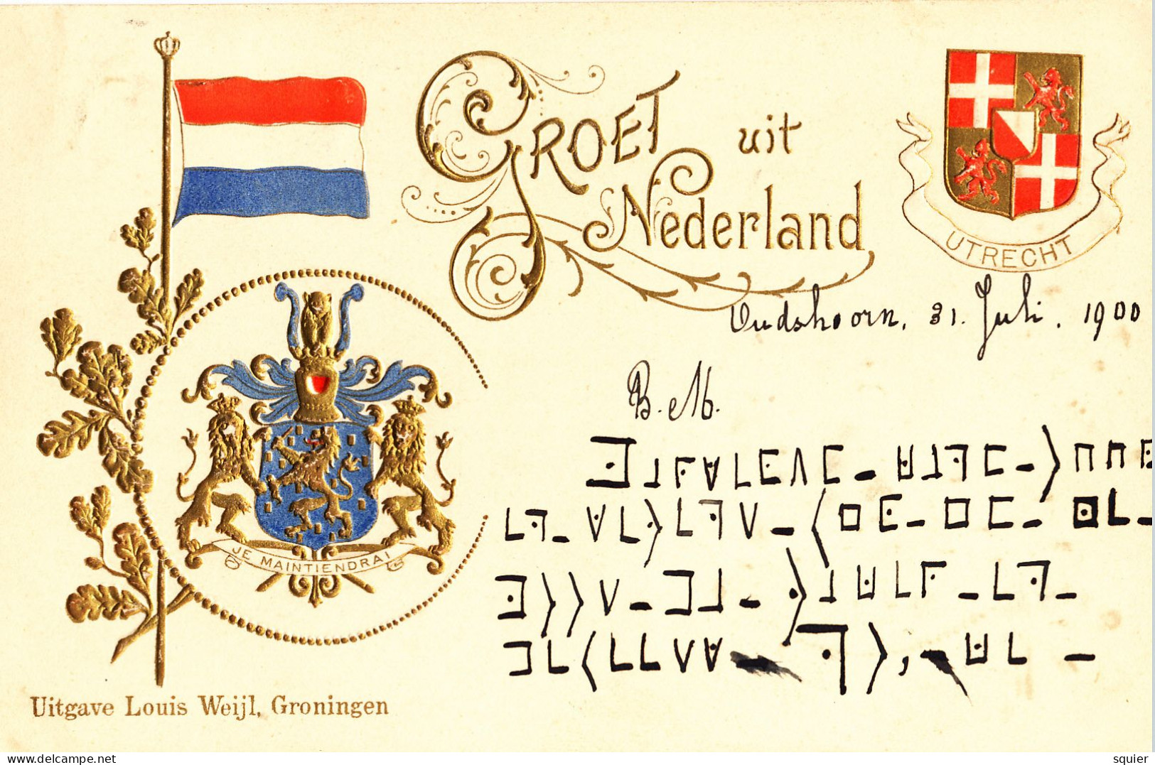 Louis Weijl, Utrecht ,Groet Uit, 1900 - Otros & Sin Clasificación