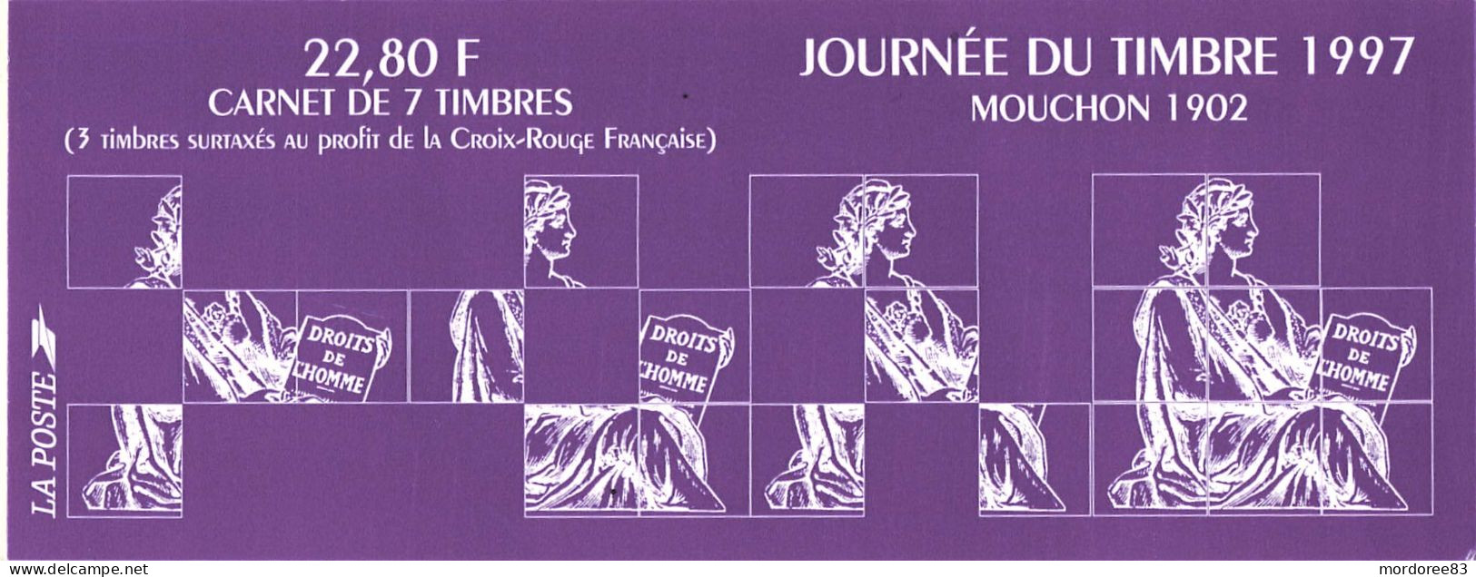 FRANCE 1997 BANDE CARNET NON PLIE OBLITERE JOURNEE DU TIMBRE BC 3053 - Tag Der Briefmarke