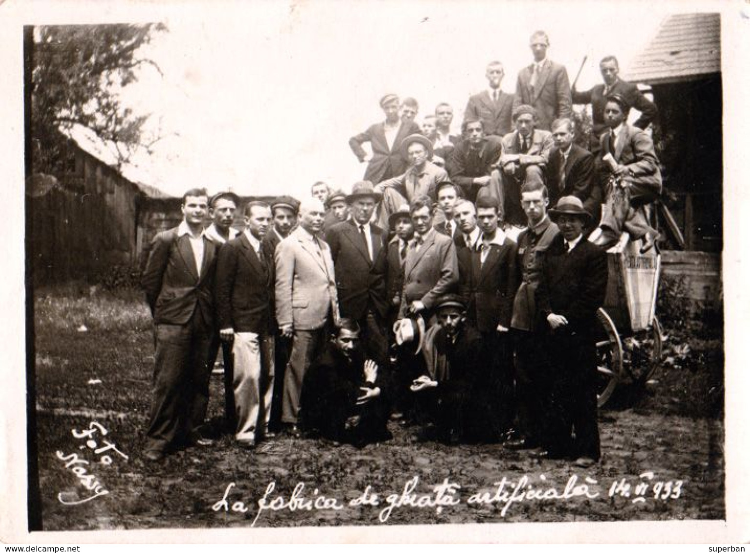 CHISINAU : LA FABRICA De GHEATA ARTIFICIALA SEBEL - CARTE VRAIE PHOTO / REAL PHOTO [ 8,5 X 11,5 Cm ] - 14 VI 1933 (an655 - Moldavie