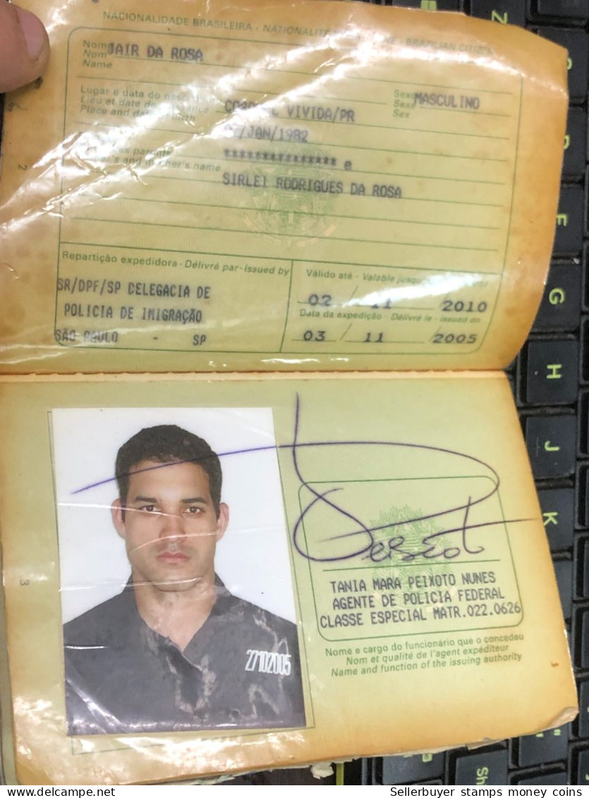 BRASIL-OLD-ID PASSPORT -PASSPORT Is Still Good-name-jair Da Rosa-2010-1pcs Book - Sammlungen