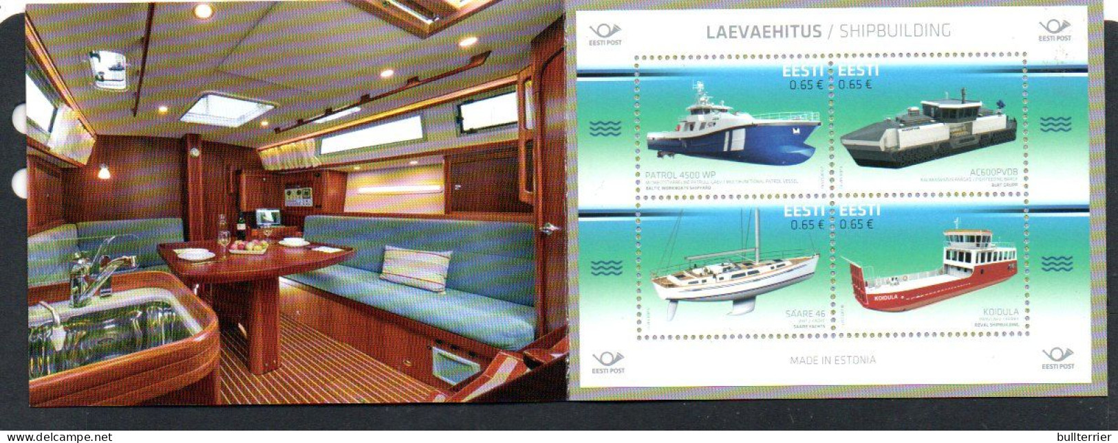 ESTONIA- 2017 - Shipbiulding Booklet Complete  Mint Never Hinged, Sg Cat £14 - Estonie