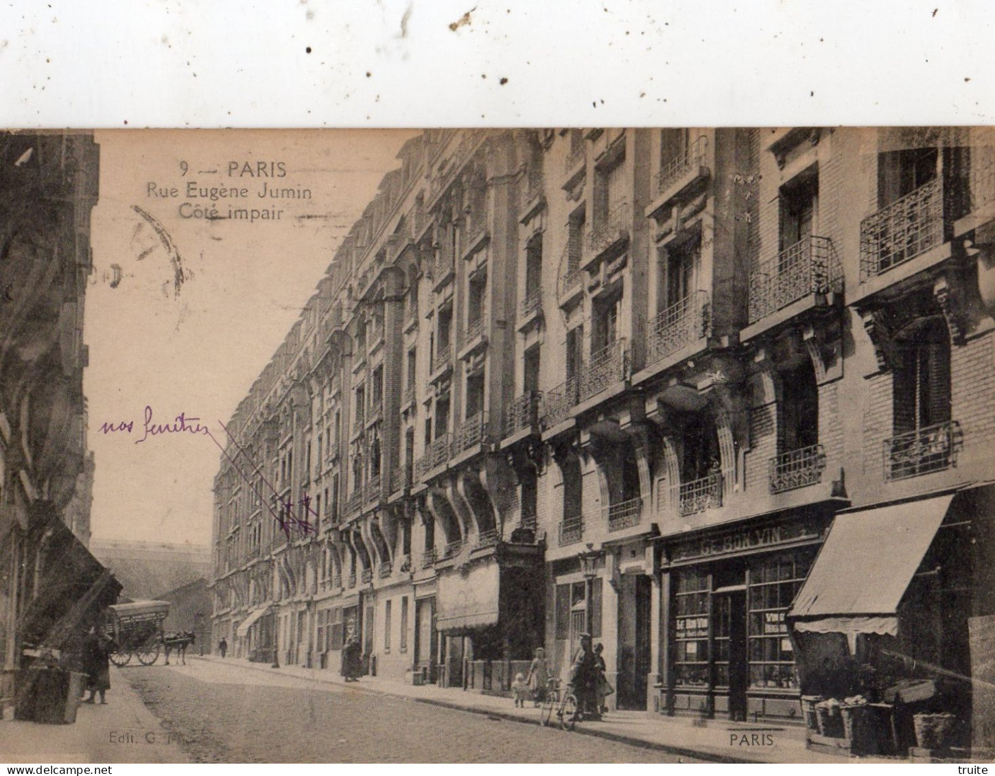 PARIS RUE EUGENE JUMIN COTE IMPAIR - Paris (19)