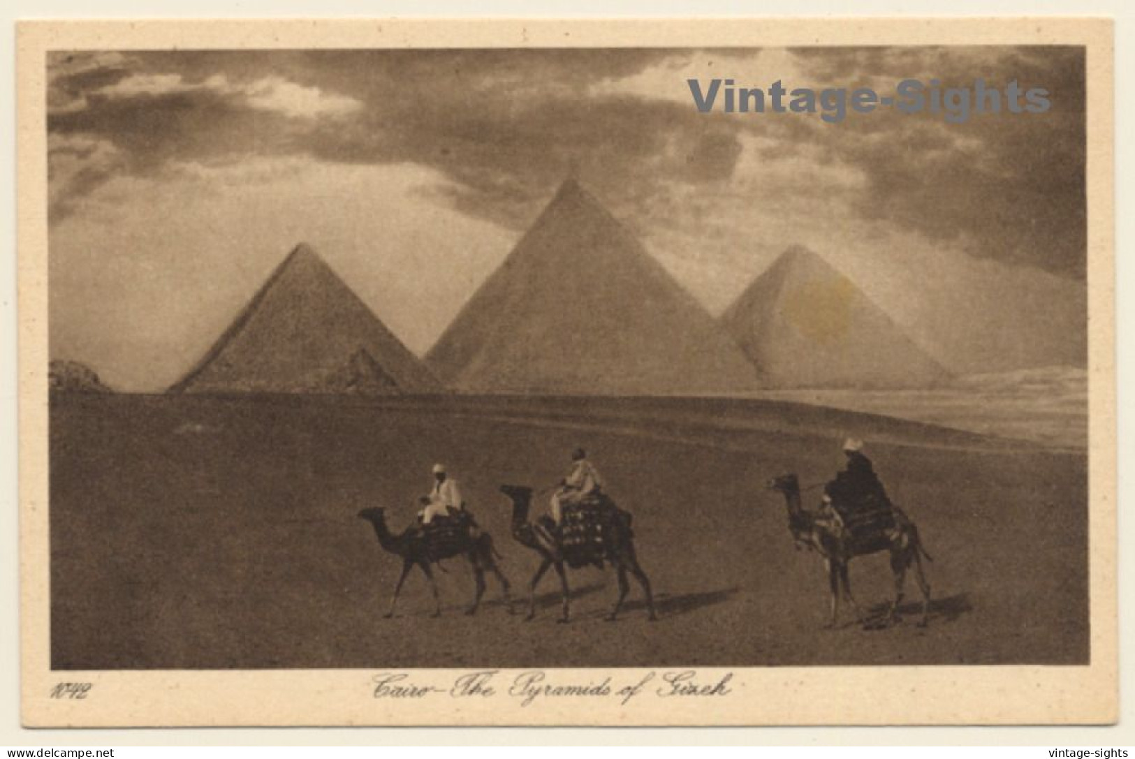 Lehnert & Landrock N°1042: Cairo - The Pyramid Of Gizeh / Camel (Vintage PC 1910s/1920s) - Otros & Sin Clasificación