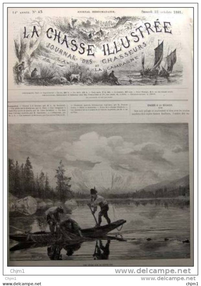 Fischer  Am Königssee - Pêche Sur Le Koenig-See - Alter Stich 1881 - Gravure - Estampas & Grabados