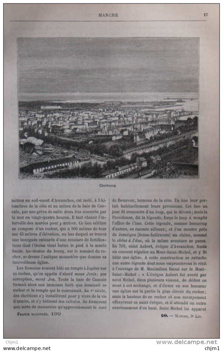 Cherbourg - Page Original 1881 - Historische Documenten