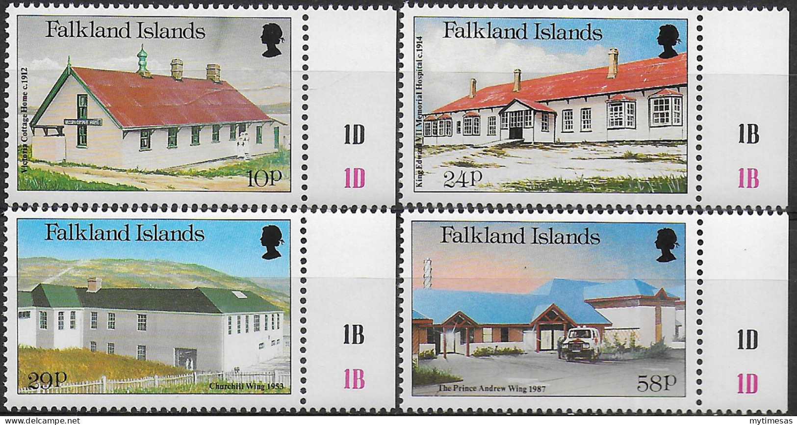 1987 Falkland Islands Local Hospitals 4v. MNH SG. N. 551/54 - Otros & Sin Clasificación