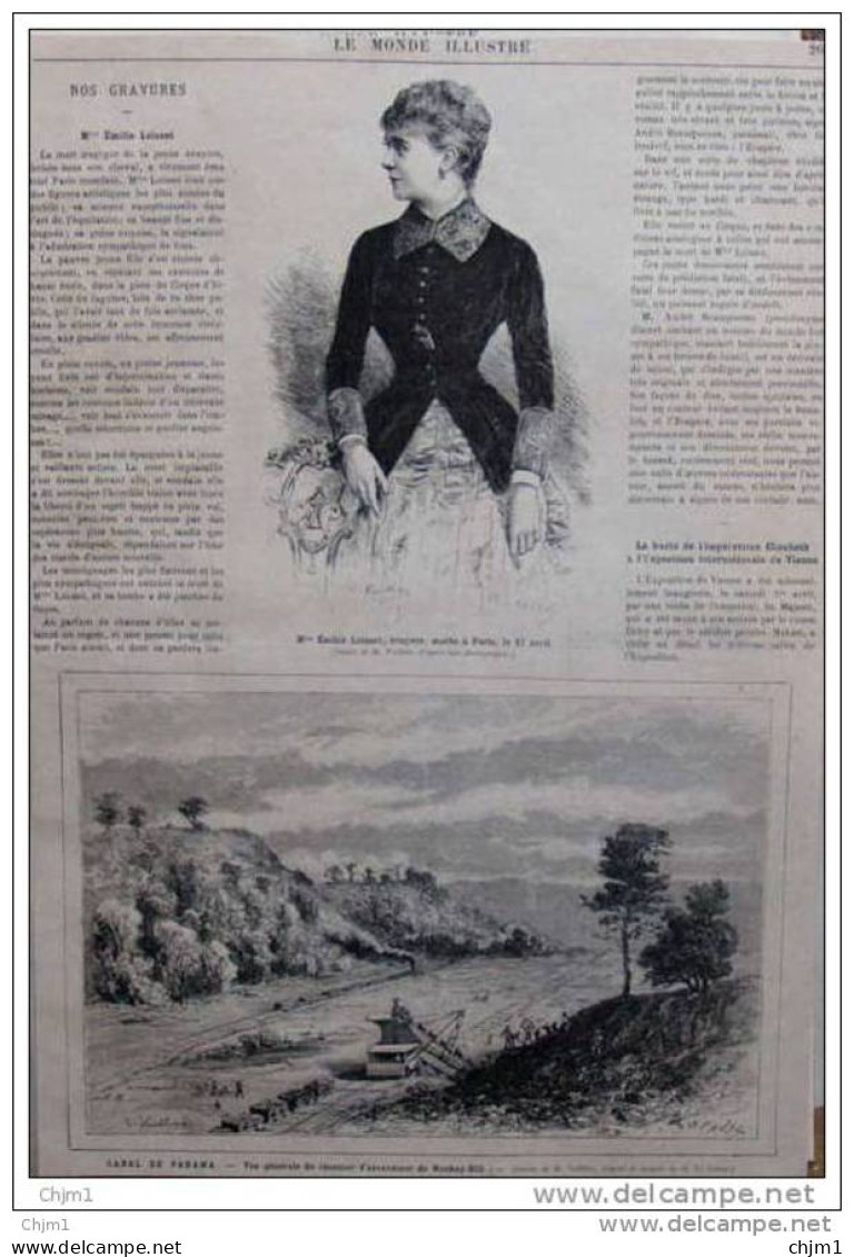 Le Canal De Panama - Vue Générale Du Chantier D&acute;excavateur De Monkey Hill - Panamakanal - Page Original - 1881 - Historische Documenten