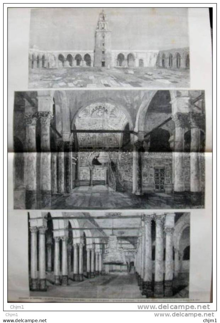 Tunisie - Occupation De Kairouan - Grande Mosquée De Sidi-Okba - Page Original  1881 - Documents Historiques