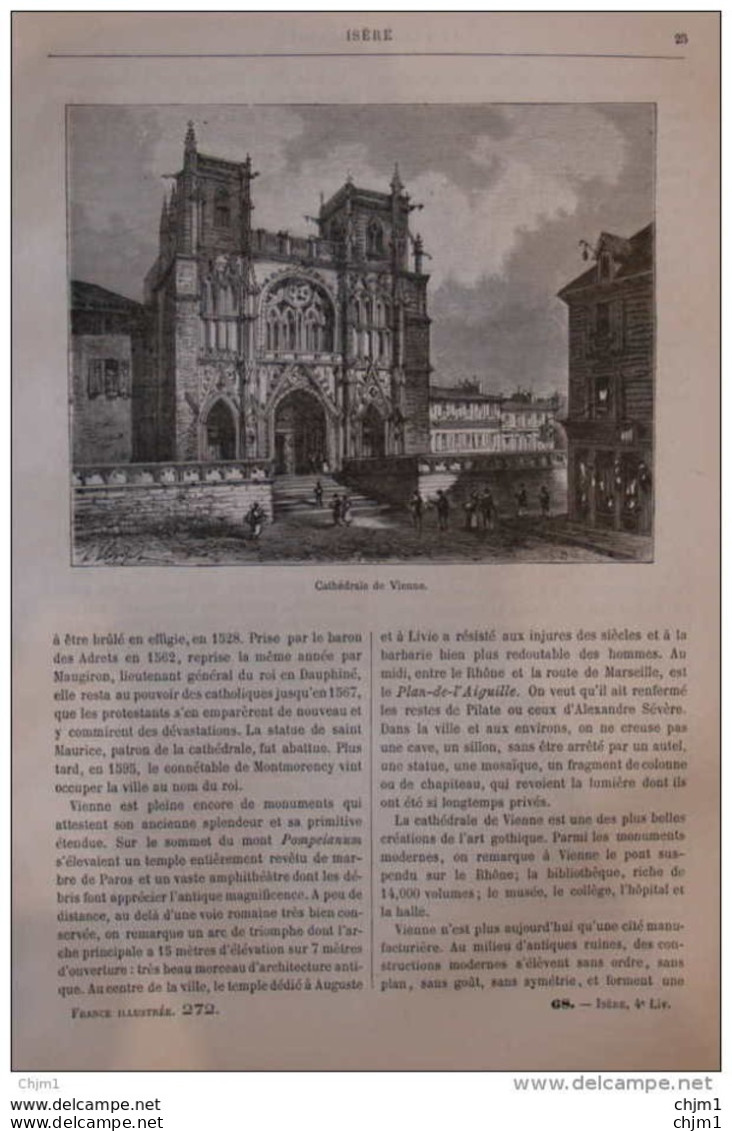Cathédrale De Vienne - Page Original 1881 - Historische Documenten