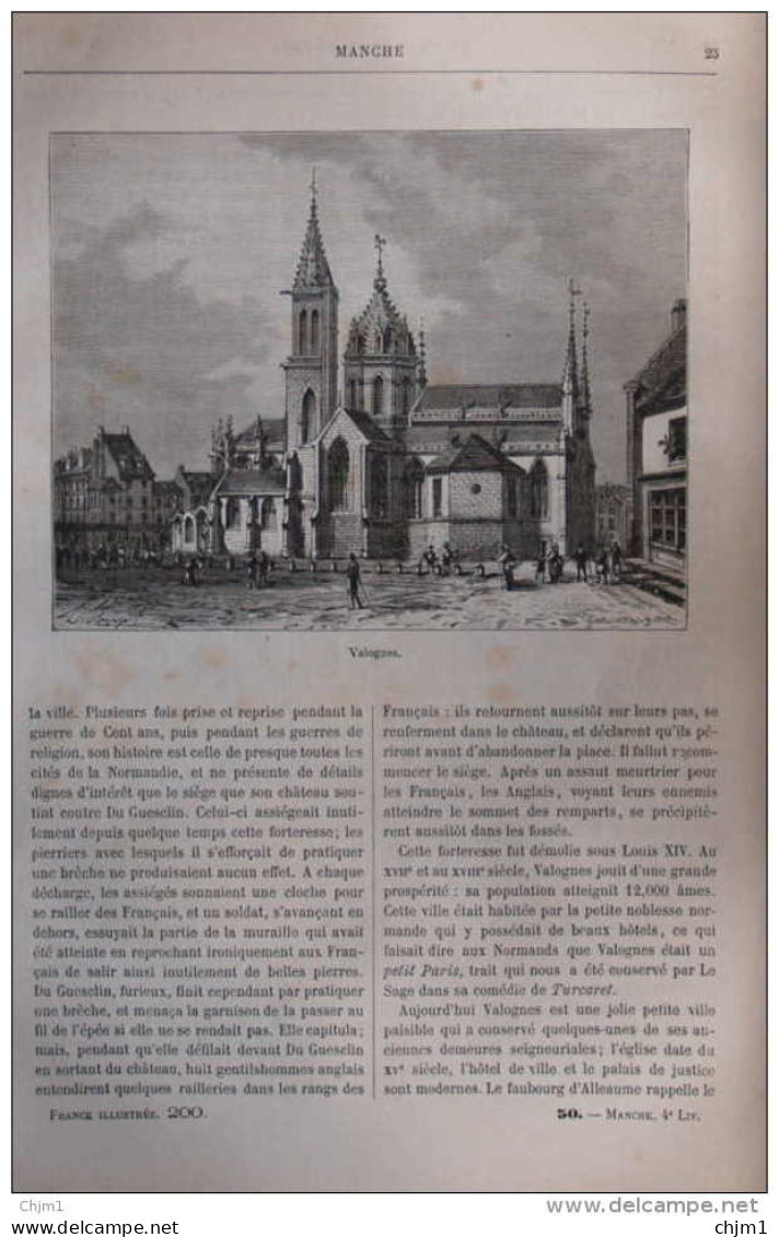 Valognes - Page Original 1881 - Historische Documenten