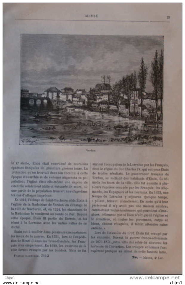 Verdun - Page Original 1881 - Historische Documenten