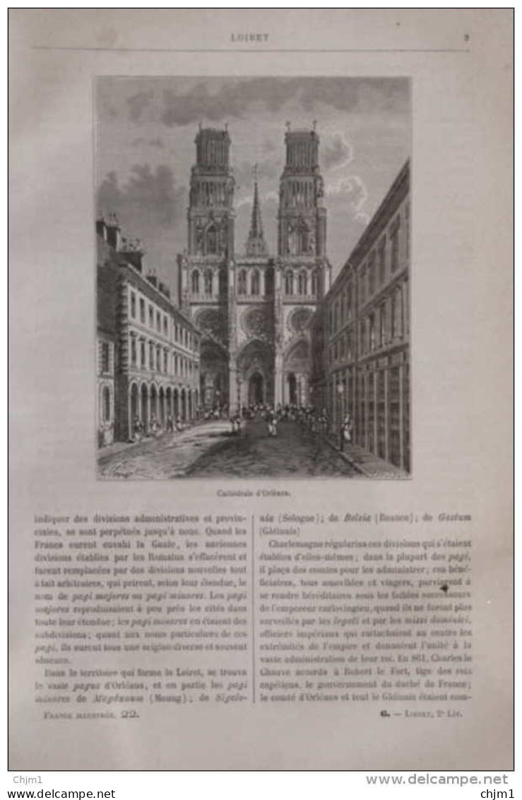 Cathédrale D'Orléans - Page Original 1881 - Historische Documenten