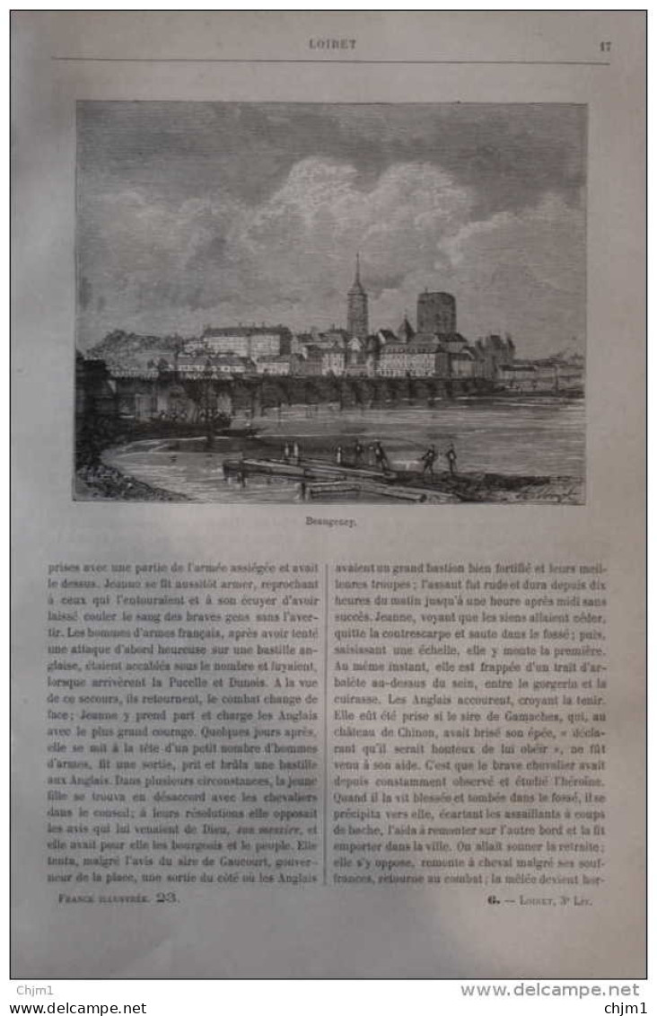 Beaugency - Page Original 1881 - Historische Documenten