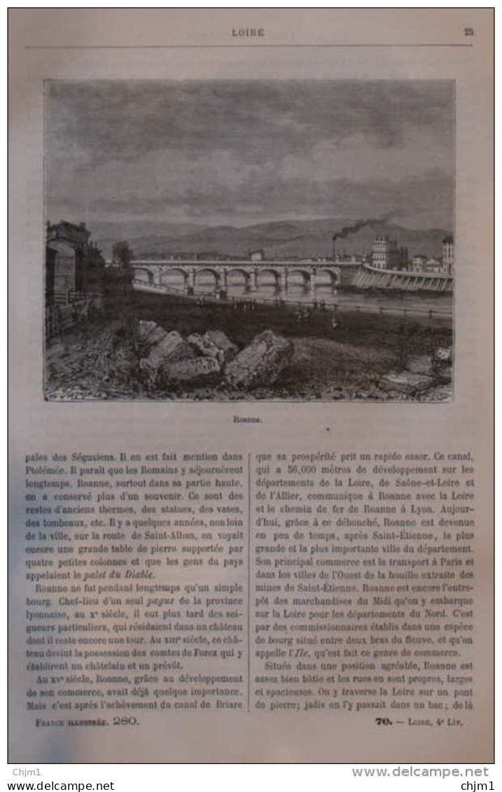 Roanne - Page Original 1881 - Historische Documenten