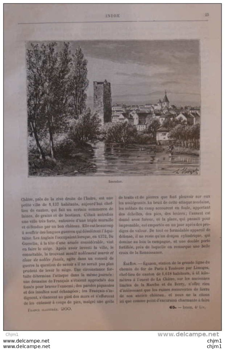 Issoudun - Page Original 1881 - Historische Documenten