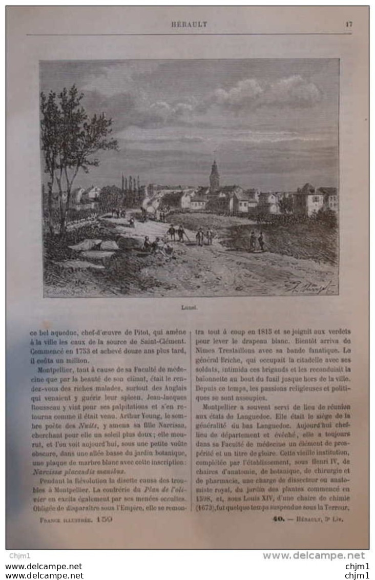 Lunel - Page Original 1881 - Historische Documenten