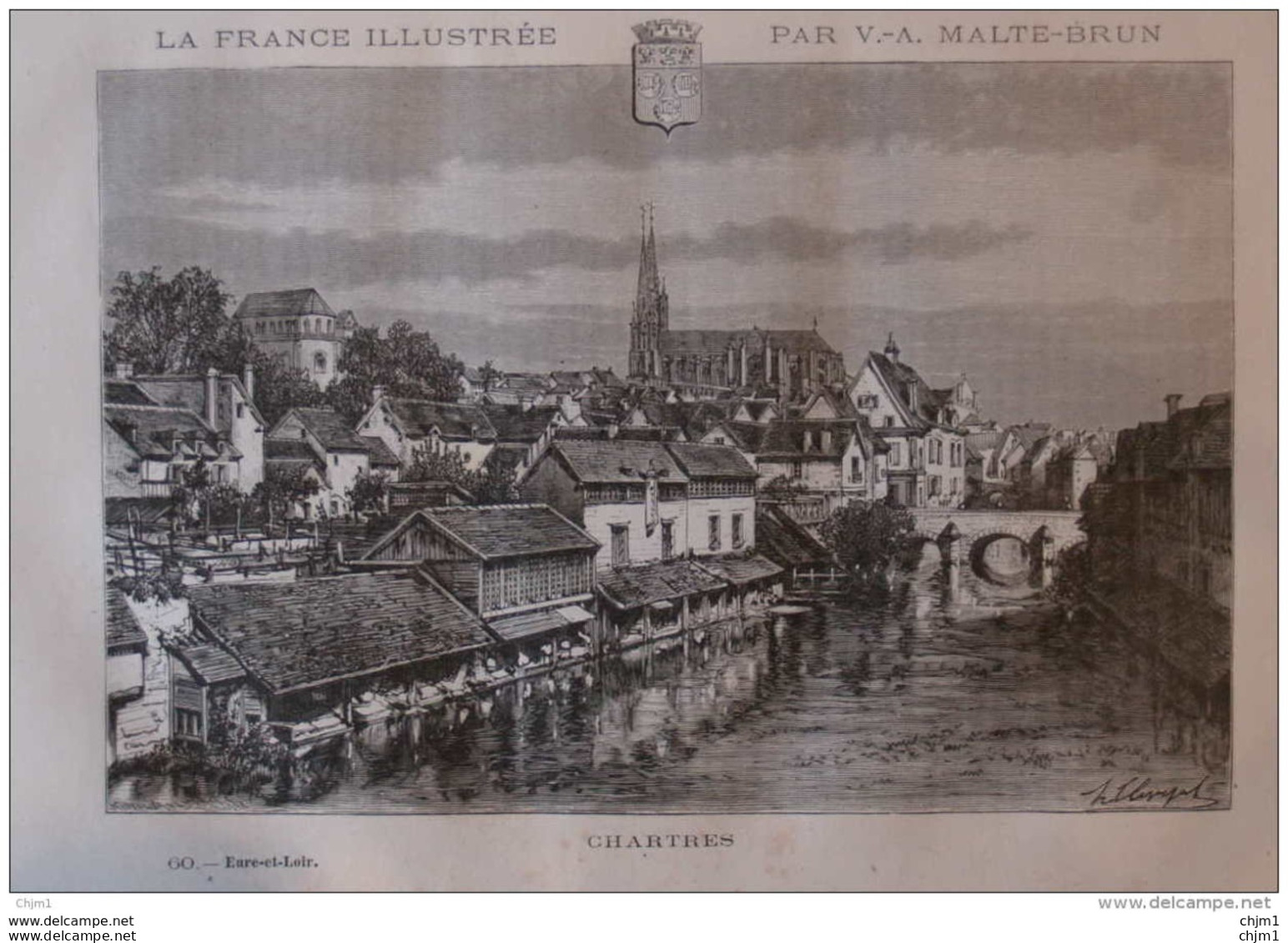 Chartres - Page Original 1881 - Historische Documenten
