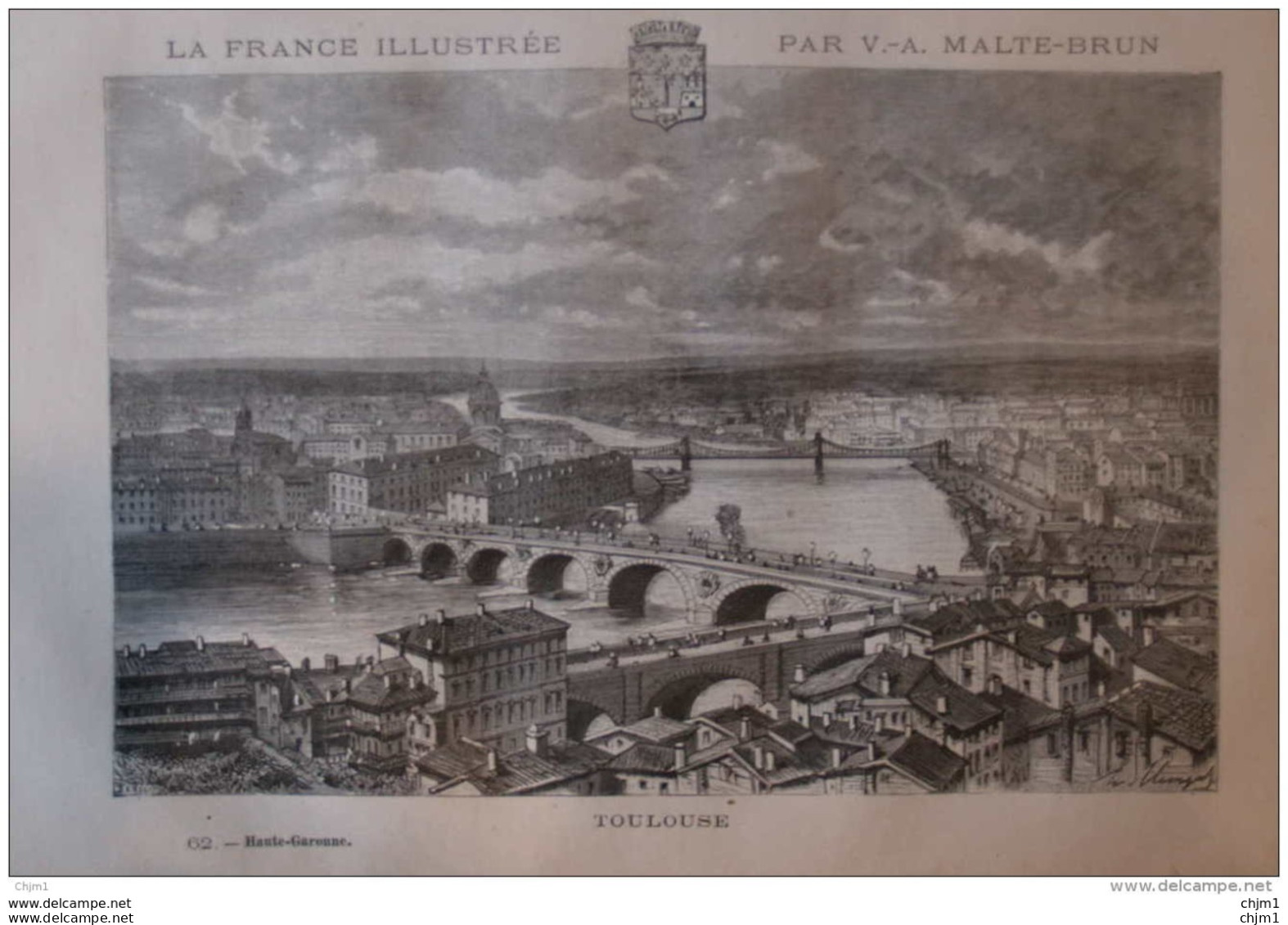 Toulouse - Page Original 1881 - Historische Documenten