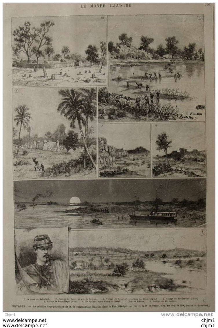 La Mission Topographique De M. Le Commandant Derrien Dans Le Haut-Sénégal - Page Original 1881 - Historische Documenten