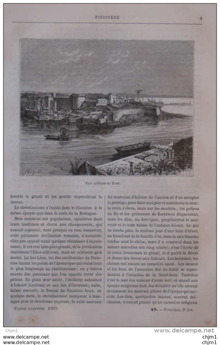 Port Militaire De Brest - Page Original 1881 - Historische Dokumente