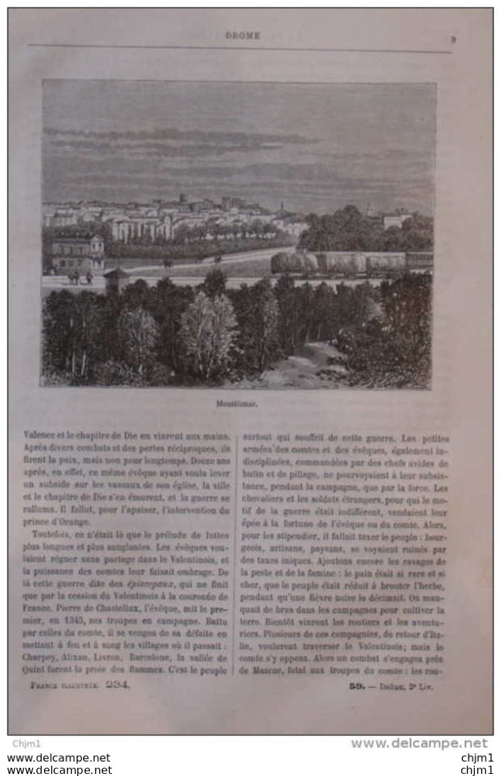 Montélimar - Page Original 1881 - Historische Dokumente