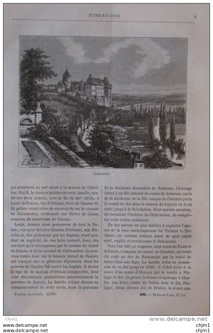 Châteaudun - Page Original 1881 - Historische Dokumente