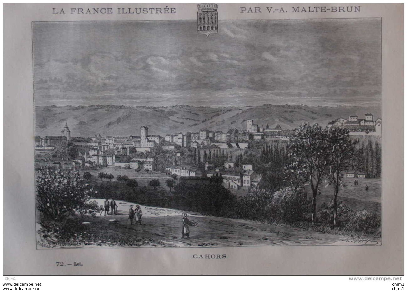 Cahors - Page Original 1881 - Historische Dokumente