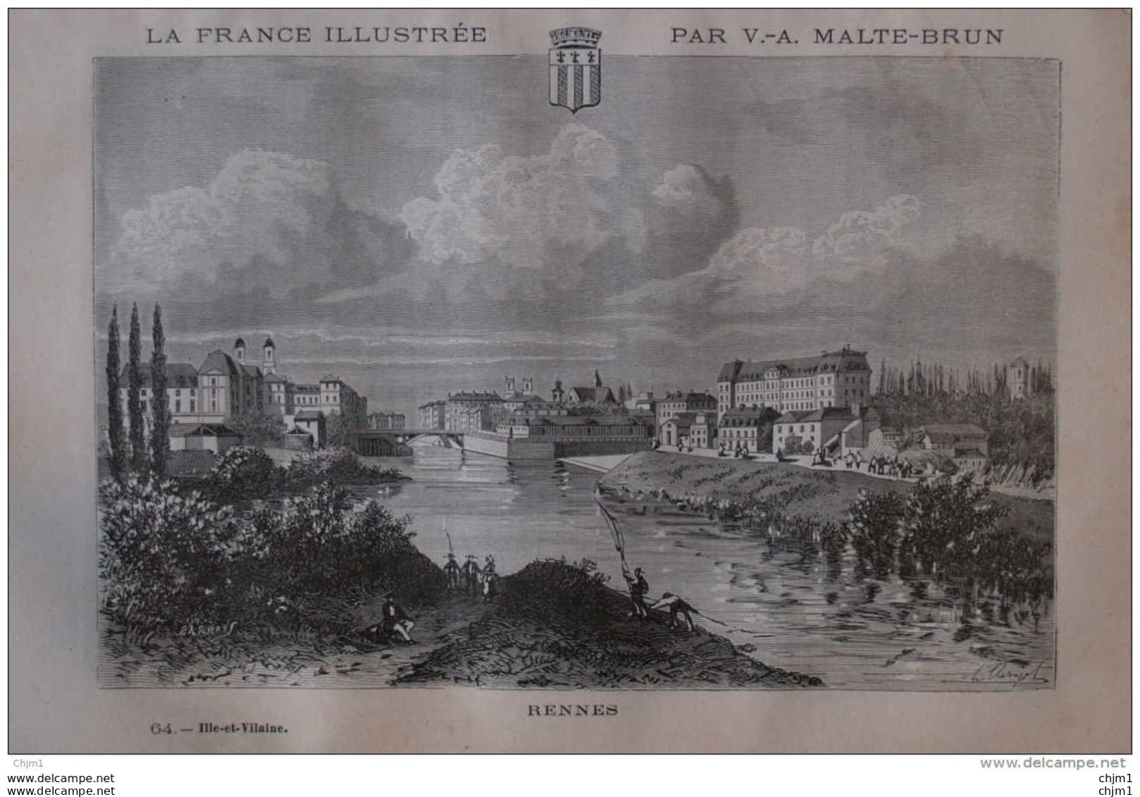 Rennes - Page Original 1881 - Historische Dokumente
