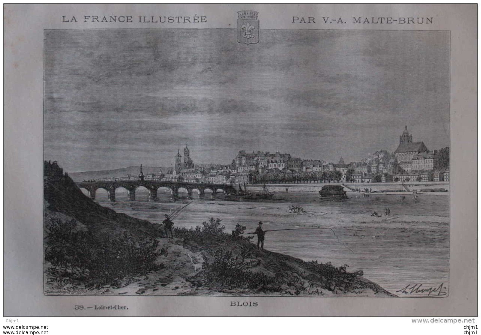 Blois - Page Original 1881 - Historische Dokumente