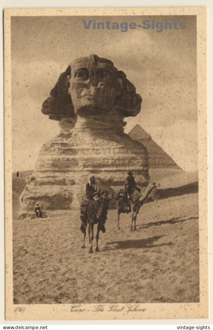 Lehnert & Landrock N°1043: Cairo - The Great Sphinx / Camel (Vintage PC 1910s/1920s) - Otros & Sin Clasificación