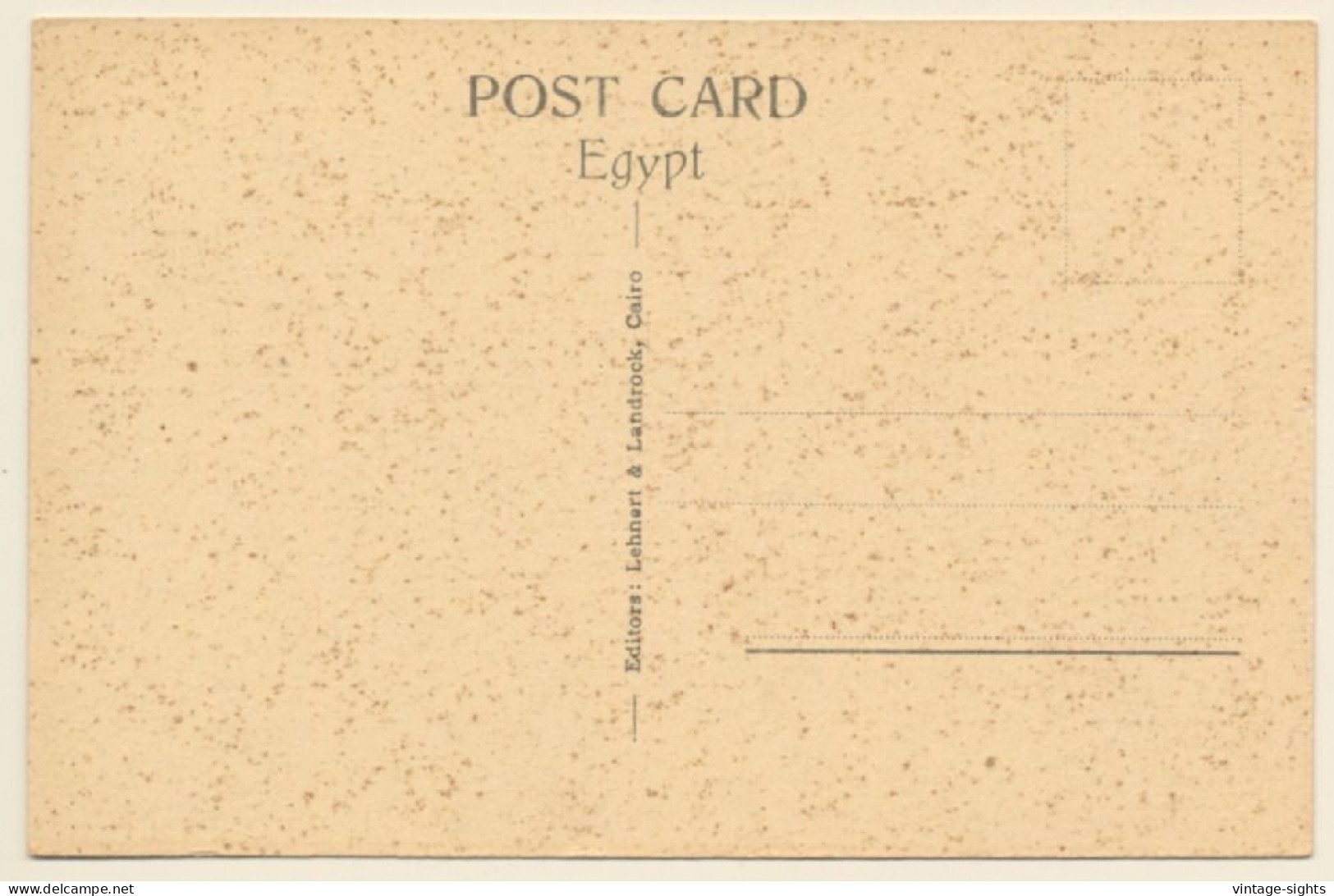 Lehnert & Landrock N°1043: Cairo - The Great Sphinx / Camel (Vintage PC 1910s/1920s) - Andere & Zonder Classificatie